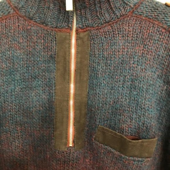 VERSACE JEAN COUTURE LUXURY KNIT HALF ZIP SWEATER MADE IN ITALY - Picture 5 of 8